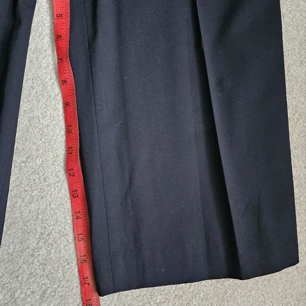 Cropped Black Pants, wide leg, women's black going out trousers - Picture 7 of 10